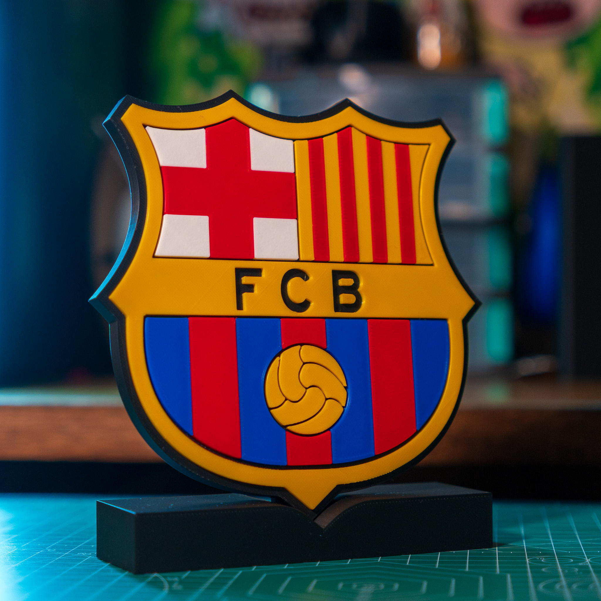 Escudo FC Barcelona 3D view 1